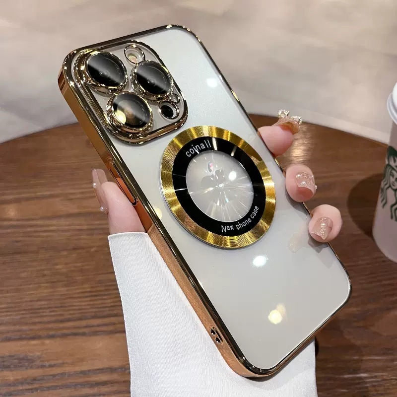 iphone16PROMAX フラッシュマジック虫眼鏡電気メッキ 17 携帯電話ケース CD パターン Apple 磁気吸引 6E ソフトシェル 15 に適しています|undefined