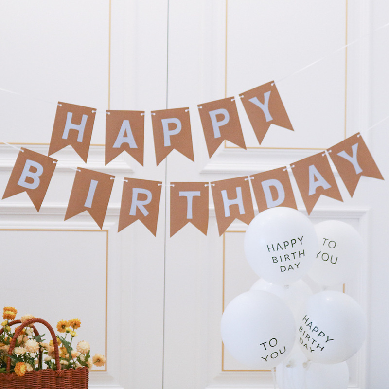 レトロクラフトhappy birthday诞生日お诞生日フラッグフィッシュテールお诞生日フラワーアルファベットタグ|undefined
