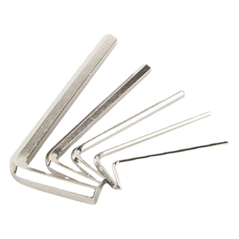 Производитель L-образный шестигранный ключ с плоской головкой, никелированный, м4, внутренний 6-угольный ключ высокой твердости, шестигранный, 2,5/3/4 м, ручное перемещение