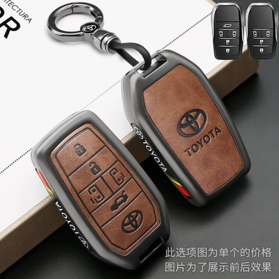 25 Models of Toyota Avalon — Car key bag - a2-buckle-black-brown