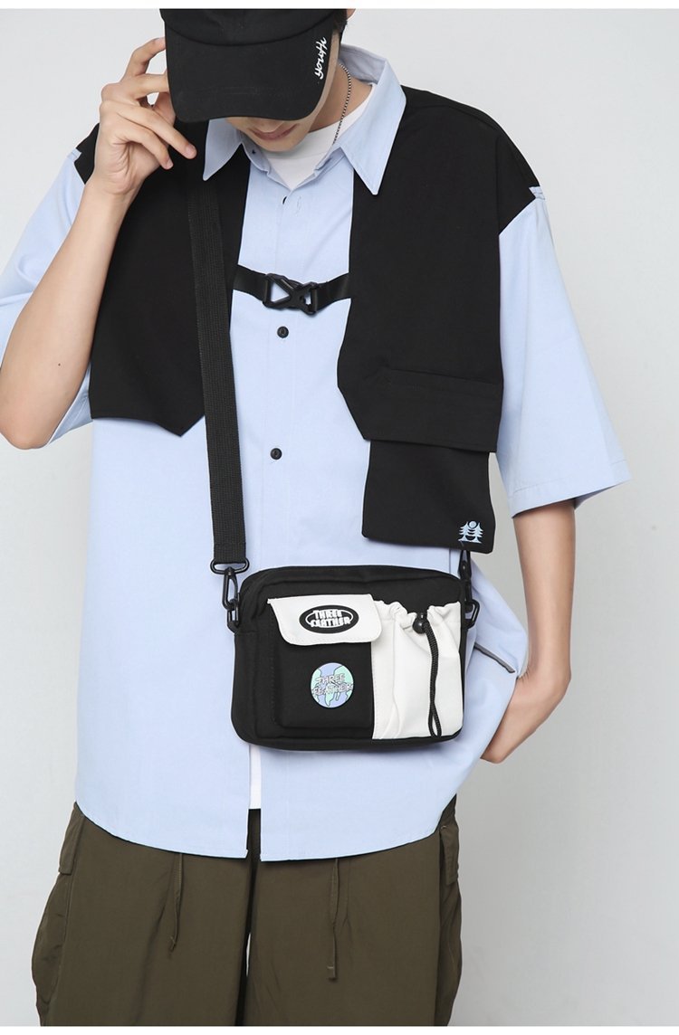 2024 New Crossbody Men's Trendy Brand Women's Single Shoulder Lightweight Emblem Backpack Instagram Mobile Small Square_voghion.com