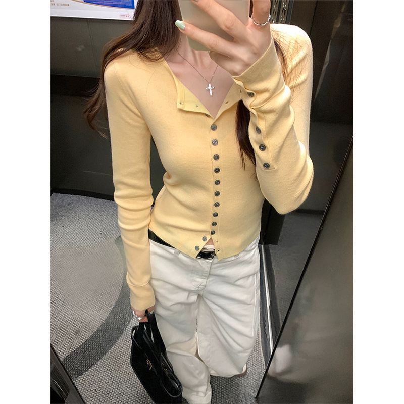 魔西新款早秋季韩系高级感针织衫上衣女慵懒休闲外搭开衫毛衣外套|undefined