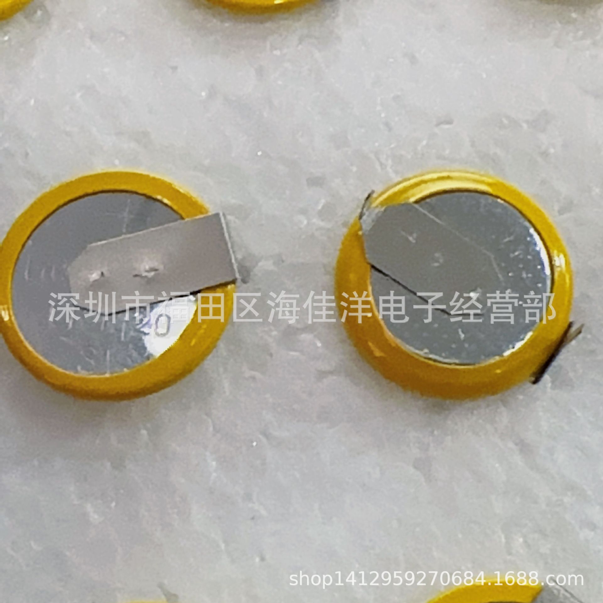 1220焊脚纽扣电池 卧式12MM间距 CR1220焊脚3V纽扣锂电池 2PIN脚