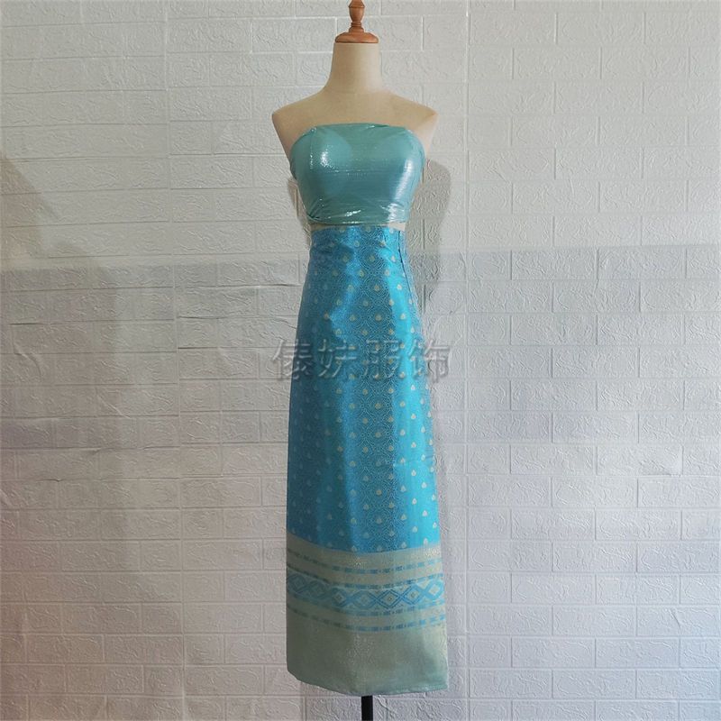 B3 Sky Blue Skirt Two-piece Set Only Includes Breast Wrapping Skirt
