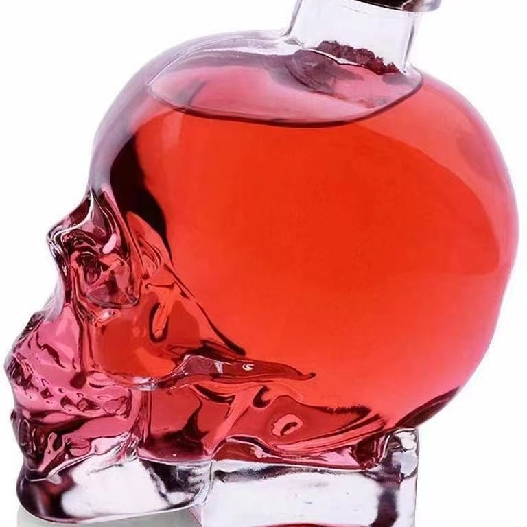 骷髅头酒瓶创意酒瓶葡萄酒红酒自酿酒泡酒瓶酒具