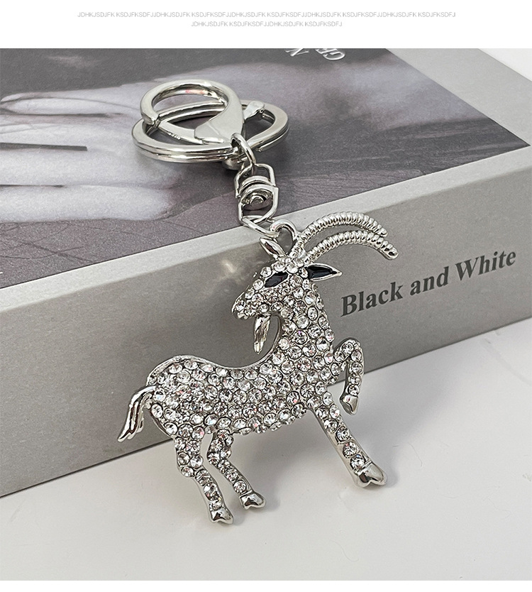 Cute Alloy Sheep Unisex Bag Pendant Keychain display picture 6