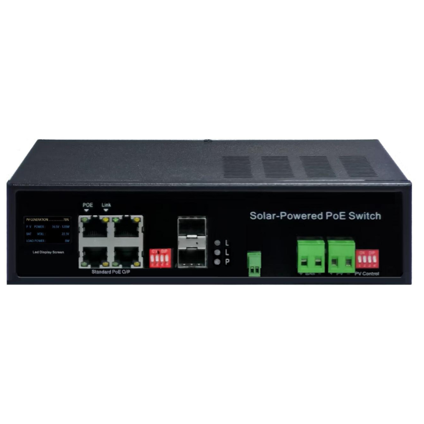 MPPT太阳能光网Poe交换机 2BT 1000M 大功率基础版