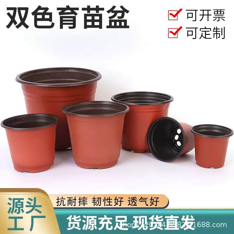 双色花盆育苗花盆基地种植盆厂家批发一次性加厚营养杯花盆