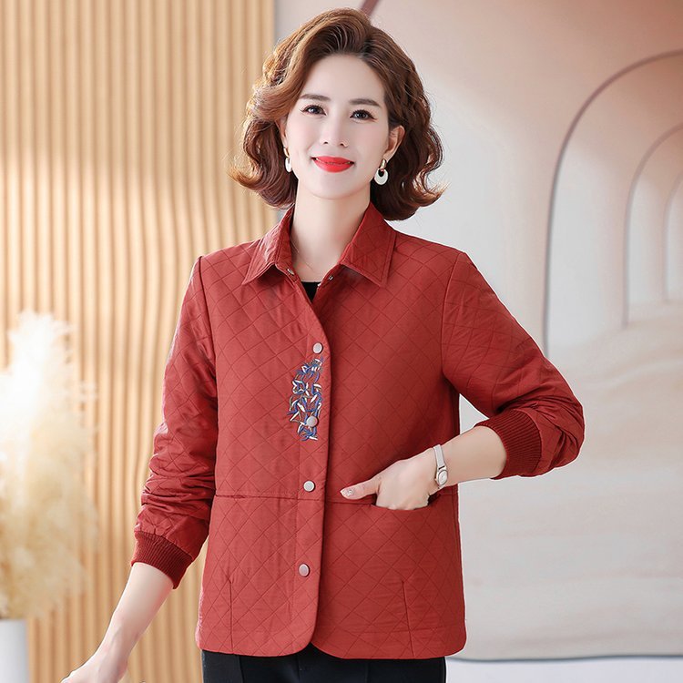2025新款妈妈秋装外套洋气时尚开衫中老年女装春秋休闲夹克上衣服|undefined