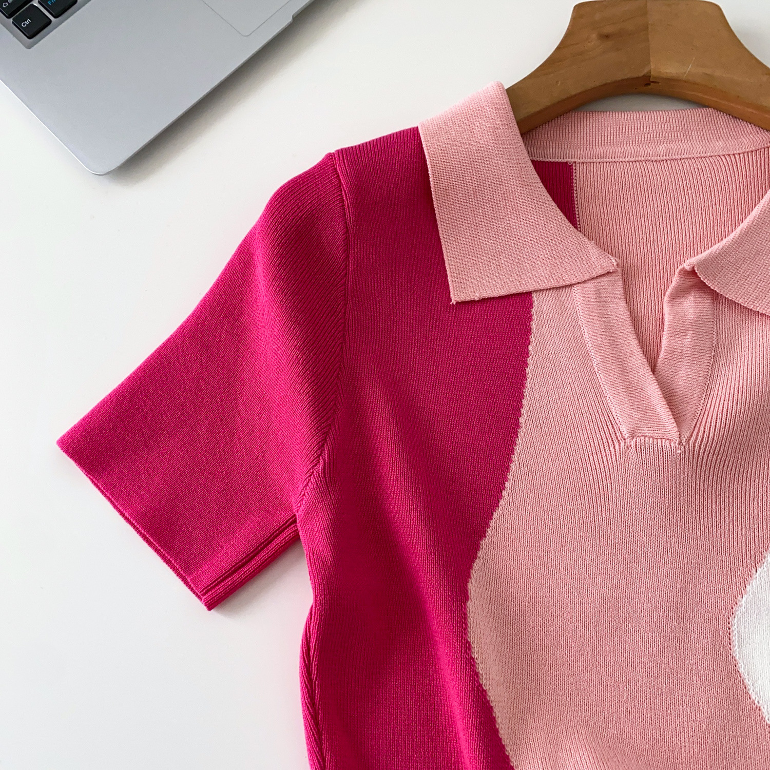 Chic Retro Polo Strickoberteil Für Damen - Stylische Bluse_voghion.com