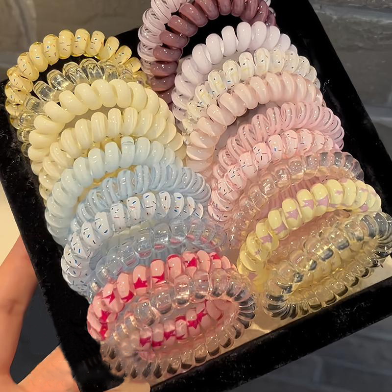 Summer High-Quality Telephone Wire Hair Ties, Trendy 2026 New Style Women's Premium Hair Bands Summer High-Quality Telephone Wire Hair Ties, Trendy 2026 New Style Women's Premium Hair Bands