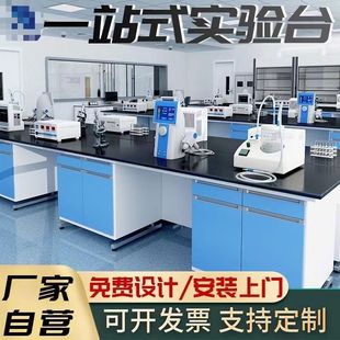 Experimental Bench Laboratory Workbench All-Steel Test Side Table School Physics Steel Wood Central Table Operating Table Experimental Table