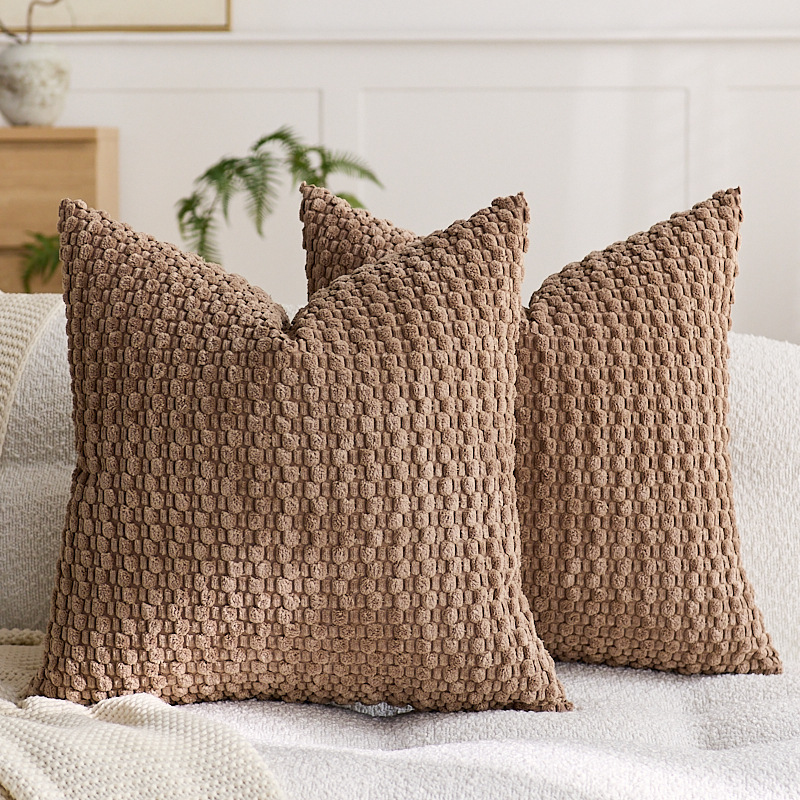 Cross-Border Pillowcase, Bubble Velvet Pillowcase, Light Luxury High-End Lumbar Pillow, Home Sofa Cushion, Bedroom Headboard Cushion Cover