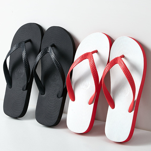 Flip-flops for men, Thai summer non-slip sandals, trendy rubber wear-resistant indoor and outdoor beach shoes, personalized students