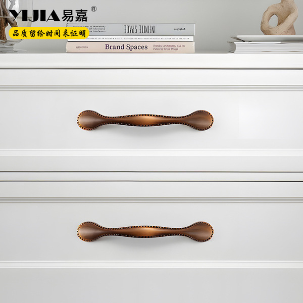 New Chinese -style yellow ancient copper cabinet door pull hand zinc…