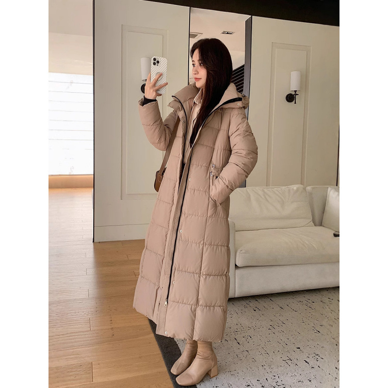 加长款羽绒棉服女2025冬季新款棉衣感炸街过膝到脚踝加厚棉袄外套|undefined
