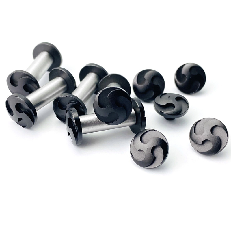 折刀螺丝对锁扣配件螺丝钉 紧固件刀柄CNC精雕 直刀DIY制作螺丝钉