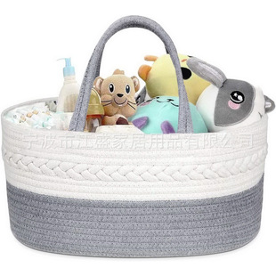 in stock Baby Cotton Rope Diaper Storage Basket Multi-purpose Outgoing Portable Mommy Bag Diaper Bag Diaper Storage Bag