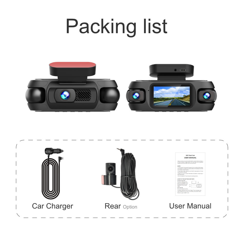 3inch Four-channel dashcam A6709, exclusively for cross-border sales, ultra-high-definition, built-in GPS, infrared, WIFI, ultra-clear, best-selling model