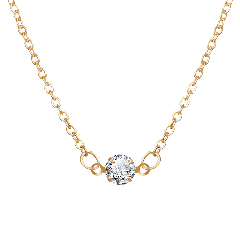Simple Retro Diamond Necklace display picture 4
