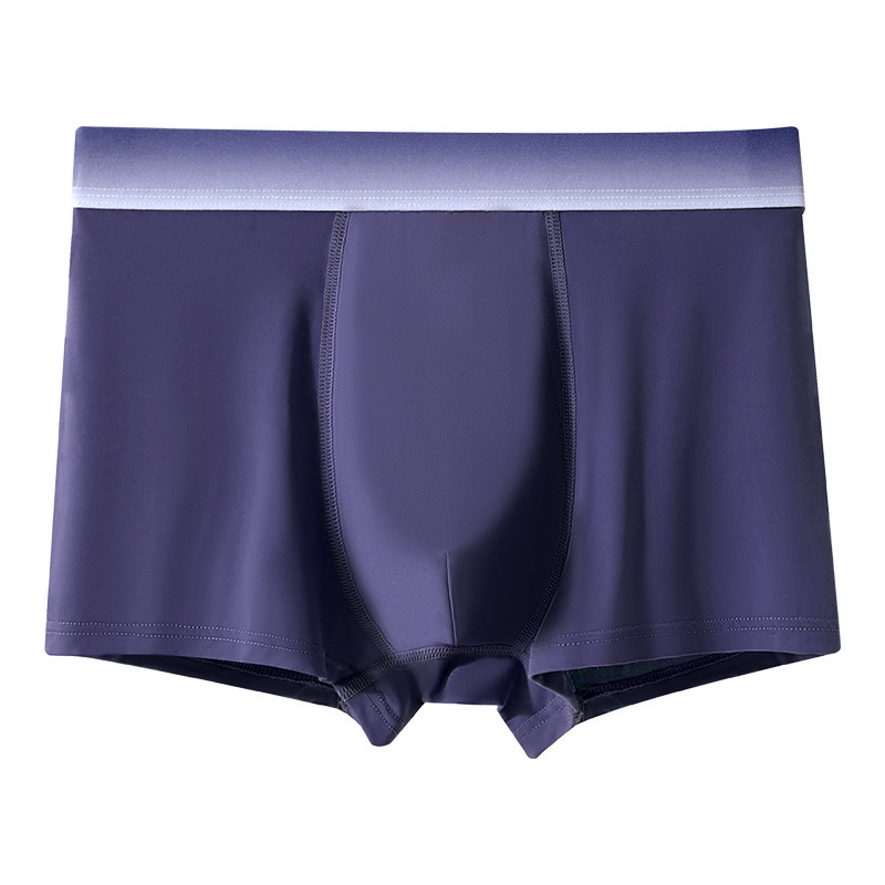 Pantalones interiores de hombre, pantalones de cuatro cuadrados de hielo sin marcas antibacterianas, pantalones cortos de ángulo plano de tamaño grande, cabeza de verano, delgados