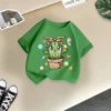 Grass green cactus T -shirt