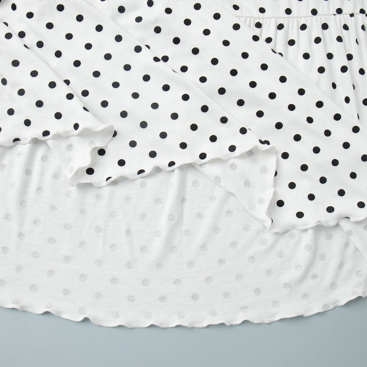 Women's Polka Dot Skirt Set Off-Shoulder Top & Pleated Midi Skirt Summer New Arrival_ecoleips.com