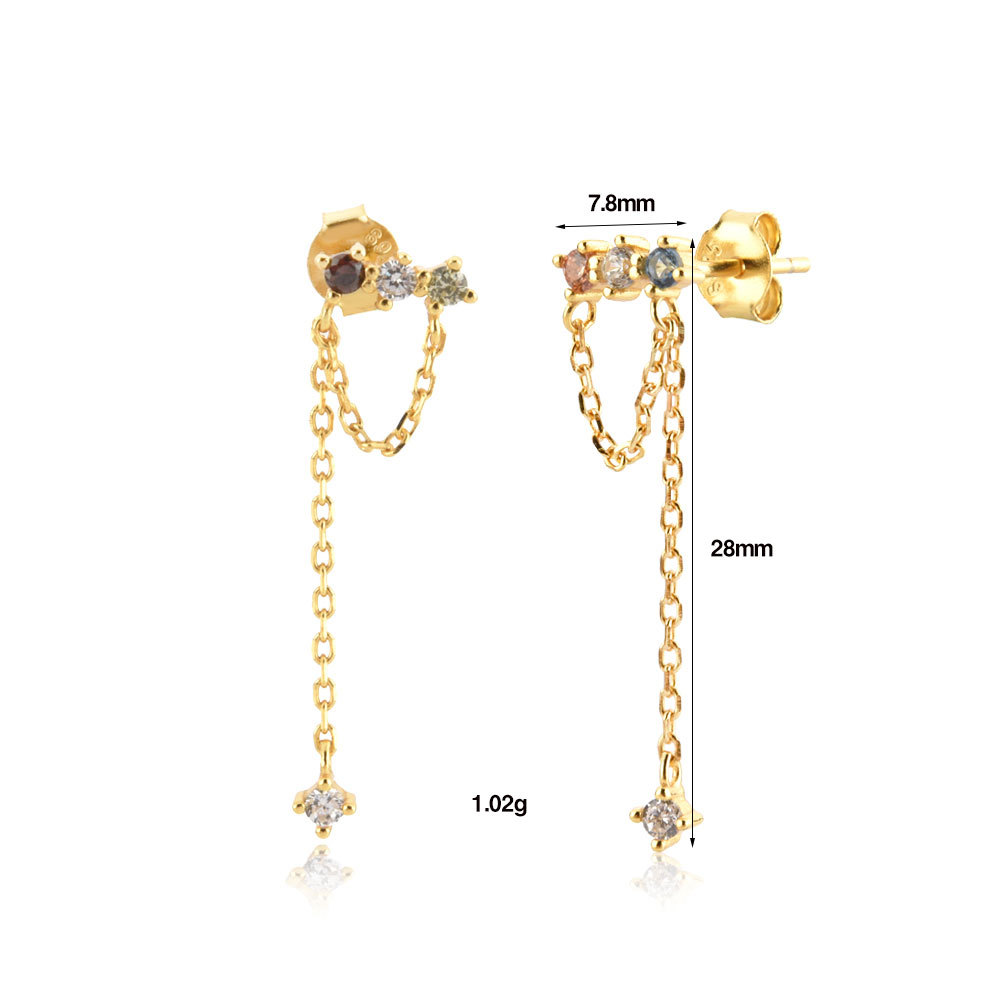 5g Weight 0.05µm-0.08µm Gold Plating Thickness Electroplating Gold Plating Process 925 Sterling Silver Ear Needle Material 18K Real Gold Plated Plating Material Zircon Inlay Material Hoop Earrings, Drop Earrings, Ear Studs Classification Necklace + Jewelry Quantity Daily Occasion 925 Sterling Silver Material Geometric Pattern Women's Gender Simple Style Style Plating Craft Necklace + Jewelry 925 Sterling Silver Geometric Hoop Earrings Drop Earrings Ear Studs 4