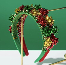 R 35621 Christmas Bell Flower Headband ʥ������ͷ�� �羳
