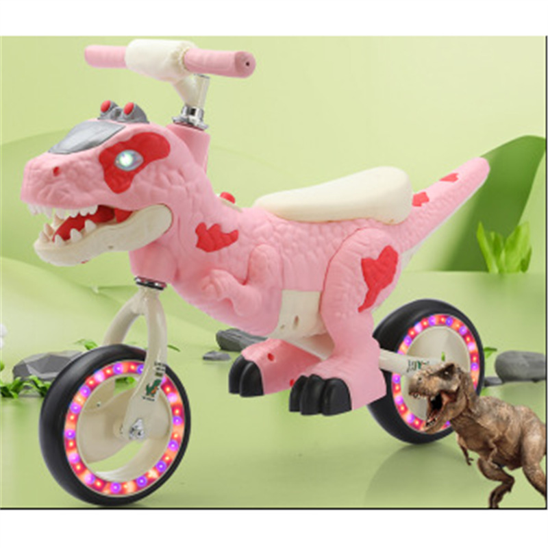 Scooter de Equilibrio de Dinosaurio para Niños de 2 a 8 Años de Metal para Bebés