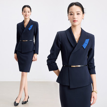 职业西装套装女秋季新款珠宝金店酒店客服前台接待工作服正装套裙