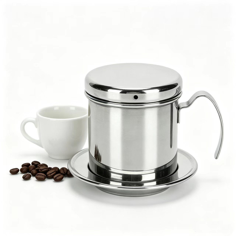 304 stainless steel Vietnamese drip coffee pot, drip pot, Vietnamese-style coffee filter, coffee utensil, can be printed with logo 304 stainless steel Vietnamese drip coffee pot, drip pot, Vietnamese-style coffee filter, coffee utensil, can be printed with logo