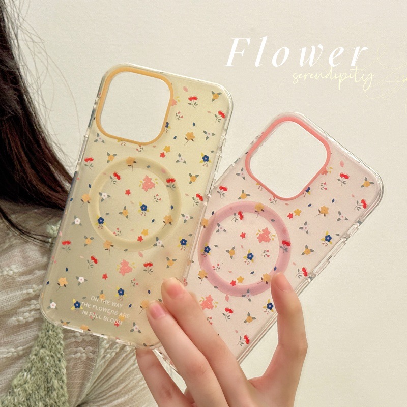 Base magnética de una sola cáscara con pantalla completa floral YK