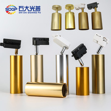 明裝單頭金色軌道燈3W5W7W10W15W20W專賣店咖啡廳樣板間古銅射燈