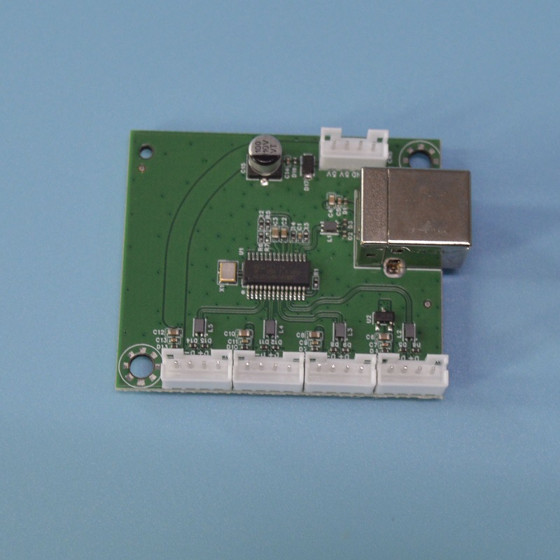 USB B公输入四口PCBA电路板方案开发设计 深圳工厂直供