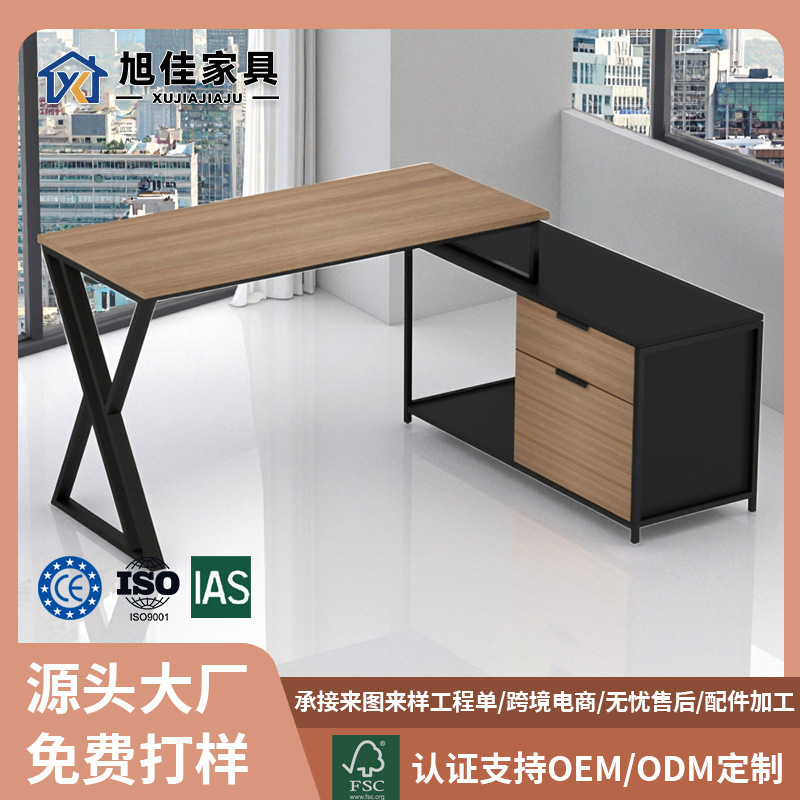 Customized Minimalist Computer Desk, Desktop Computer Office Desk, Simple Workstation, Staff Desk, Corner L-Shaped Desk for Writing