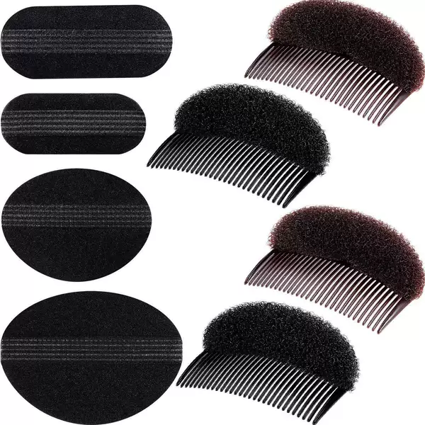 Air permeable cushion hair artifact root fluffy hairpin increased on both sides of the invisible sponge back of the head five-tooth hair comb BB hairpin