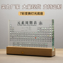 工厂大量元素周期表灯座教育科普文创创意装饰周期表内埋工艺品
