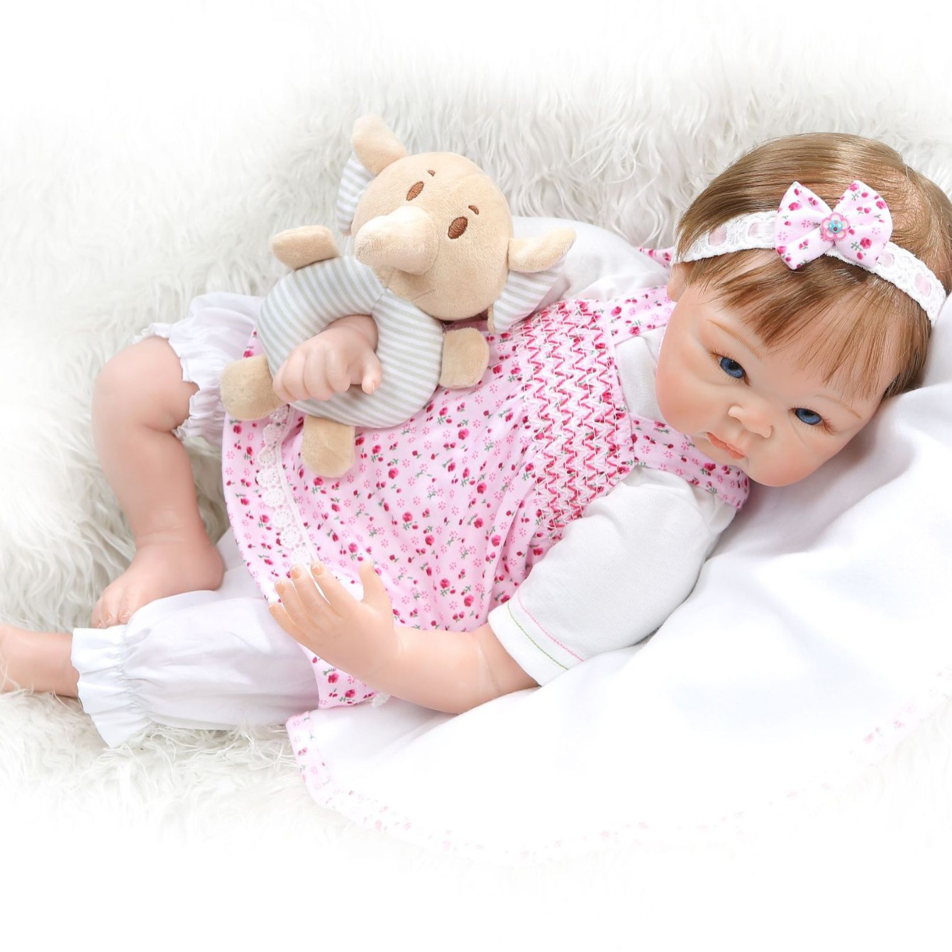 NPK Nueva simulación lindo del bebé floral ropa Día DE LOS NIÑOS regalo hecho a mano