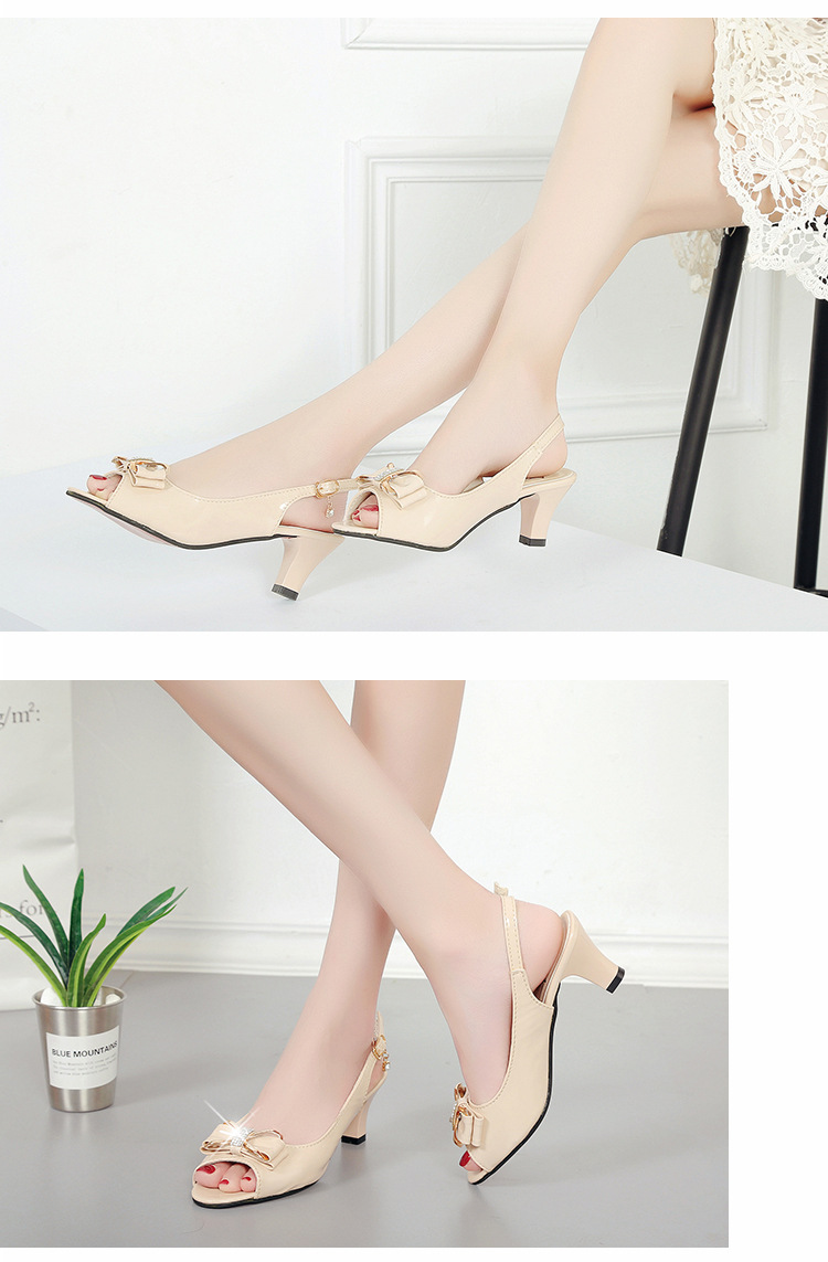Women's Elegant Solid Color Open Toe Ankle Strap Sandals display picture 13