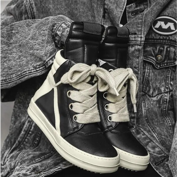 RO Same Style High-top Long Boots Autumn and Winter Men's Shoes High Street Niche Retro Motorcycle All-match Sports Casual Sneakers Men's X168 RO Same Style High-top Long Boots Autumn and Winter Men's Shoes High Street Niche Retro Motorcycle All-match Sports Casual Sneakers Men's X168