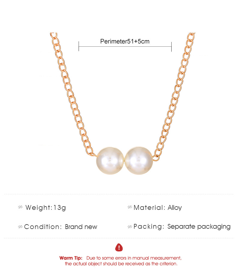 Fashion Geometric Alloy Inlay Artificial Pearls Womenu0027S Necklace