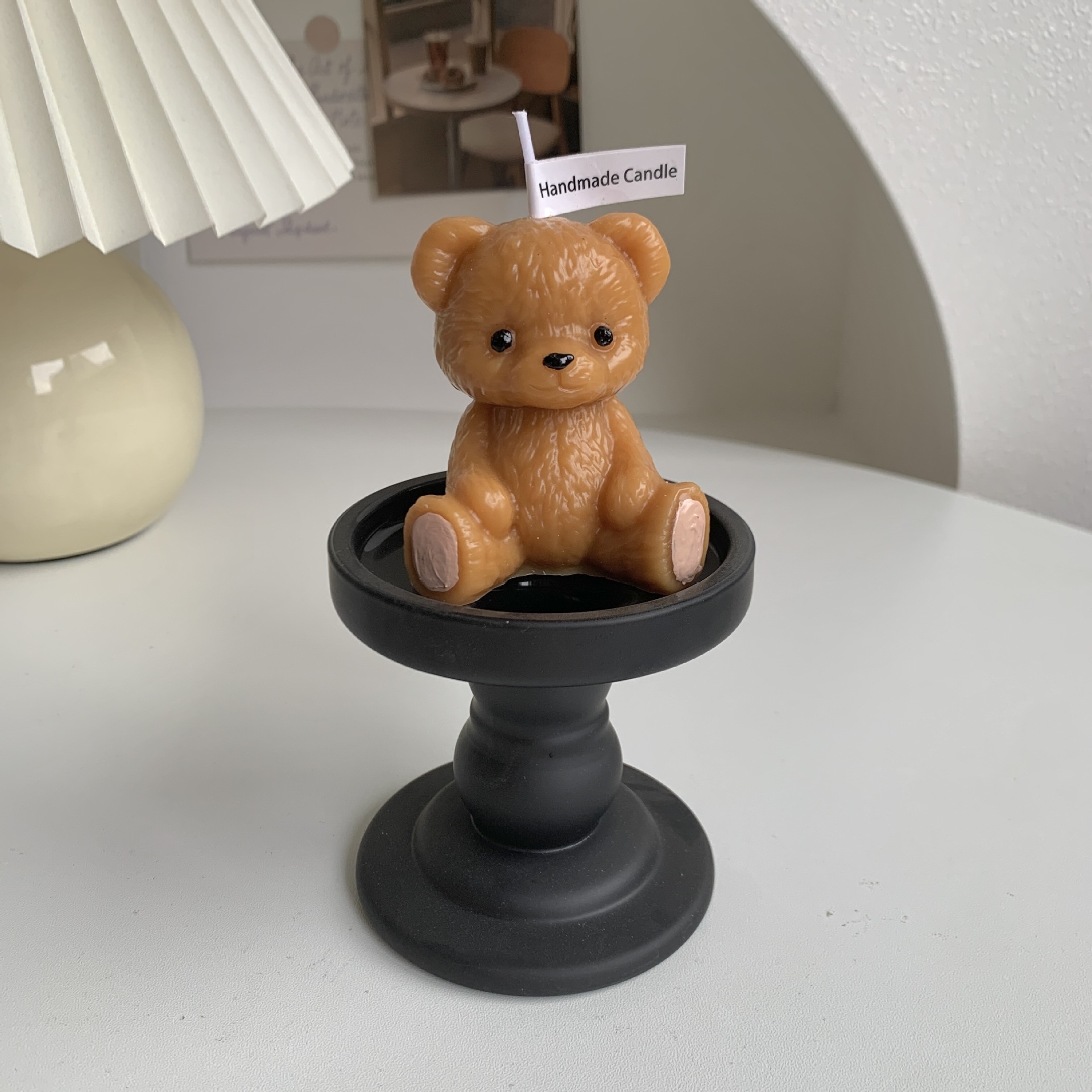 Bougie parfumée artisanale en forme d'ours décoration créative_voghion.com