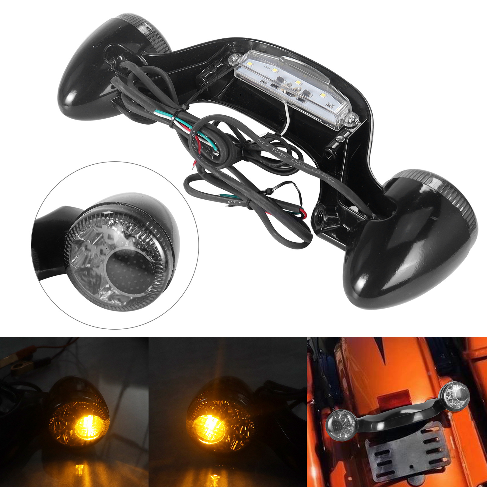 Harley Modified Tail Light Led Turn Signal Light for Harley Street Big Glide Brake Light with Bracket Tail Light