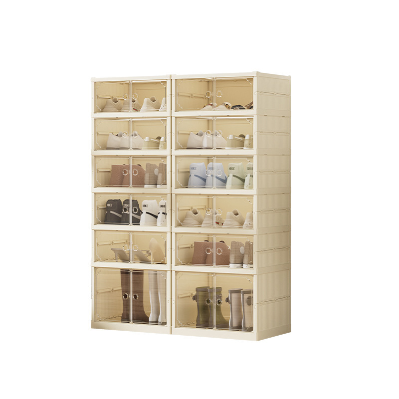 Folded shoe cabinet is free of charge with a large capacity multi…