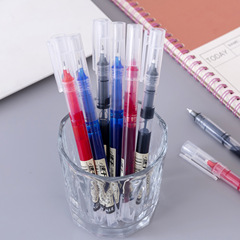 直液式速干型中性筆學生學習用品0.5mm全針管水筆辦公文具簽字筆