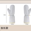 Silver gloves-extended and velvet style