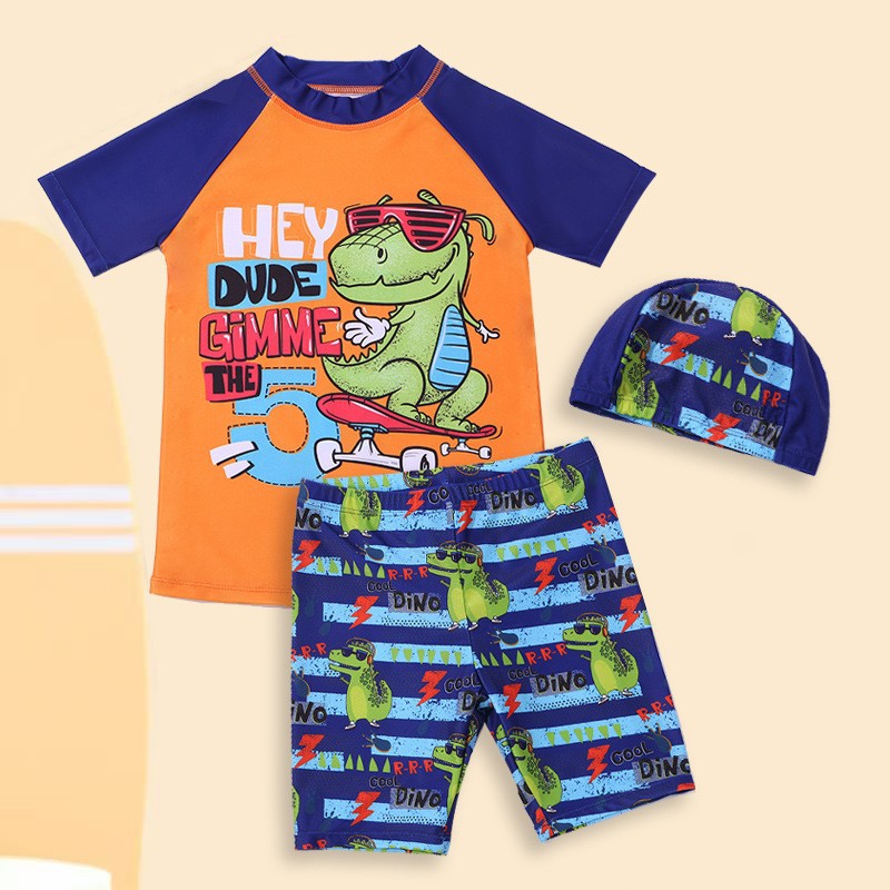 Traje de baño para niños, niños pequeños, medianos y grandes, protector solar dividido para niños, traje de natación de aguas termales de secado rápido para niños, nuevo estilo al por mayor