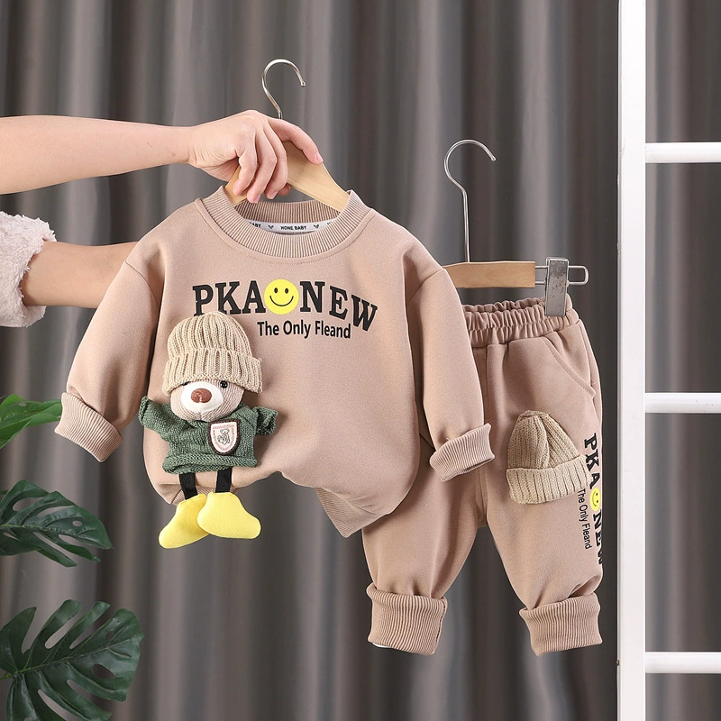 Children's autumn spring cute sweatshirt for boys, demi-season long-sleeve, set
