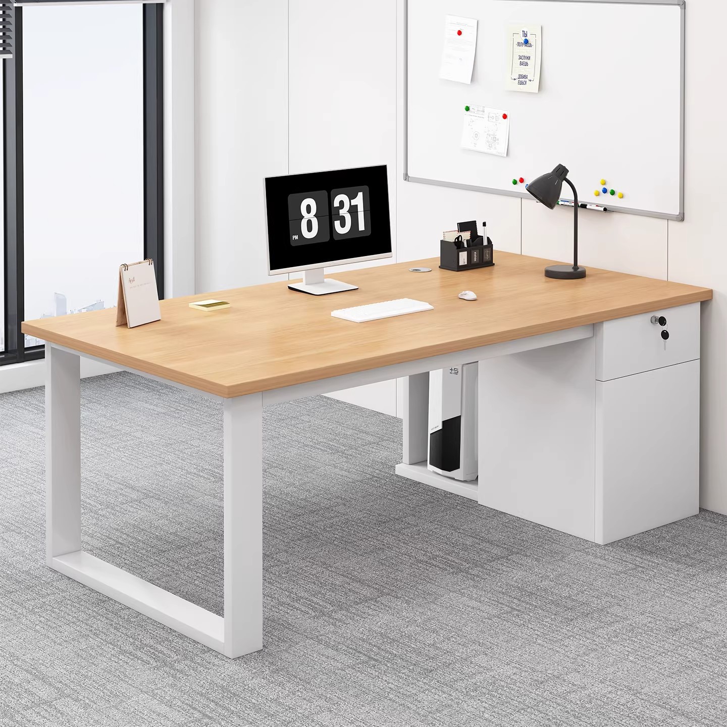 Mesa de oficina simple mesa y silla de oficina moderna combinación de mesa de personal simple y doble mesa de trabajo mesa de computadora doméstica